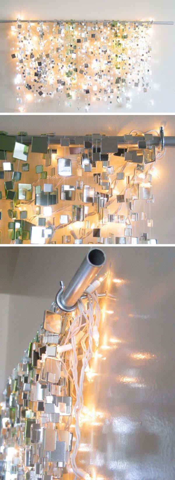 Shimmering Metallic Lights #roomdecorationwithlights #decorhomeideas