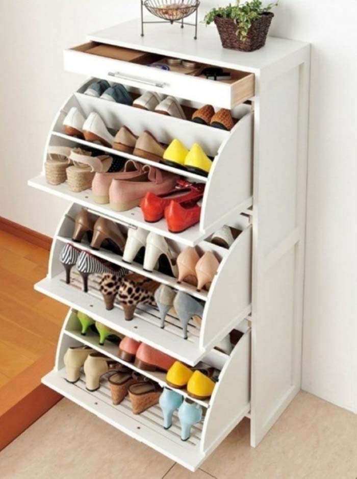 Shoe Cabinet Folio #shoestorage #decorhomeideas