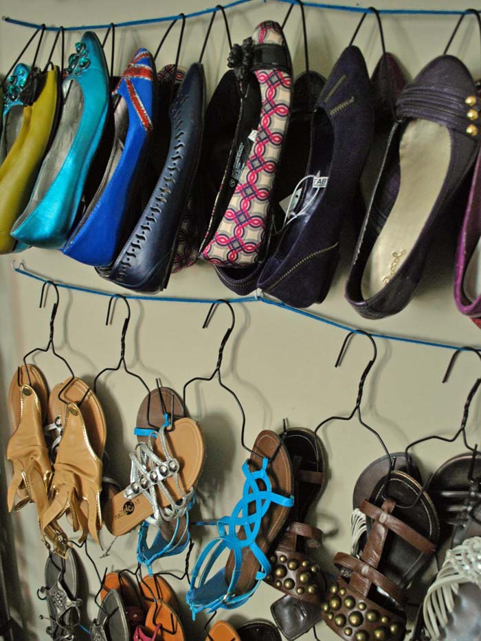 Shoe Closet Hangers #shoestorage #decorhomeideas