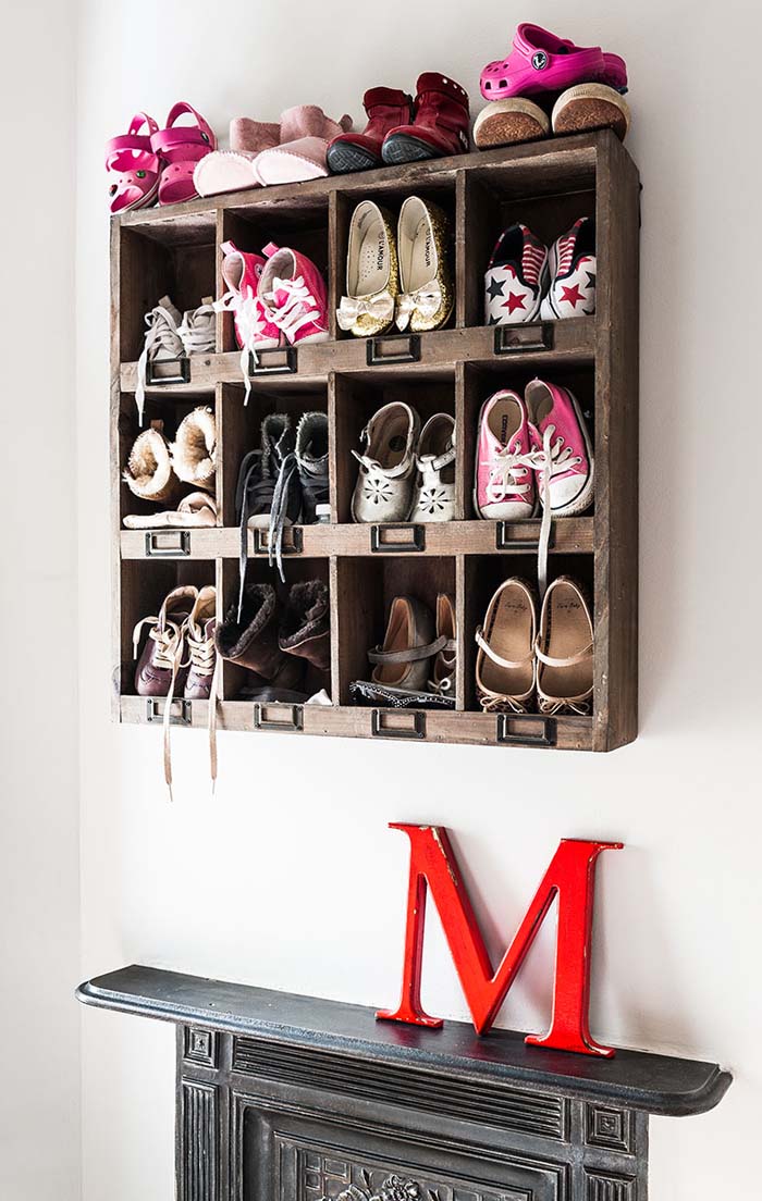 Shoe Cubby Wall Cabinet #shoestorage #decorhomeideas