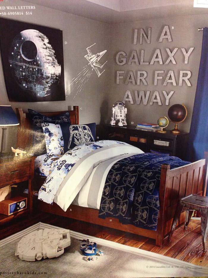 Star Wars Teenage Boy Room Theme #teenageboyroom #boyroom #decorhomeideas