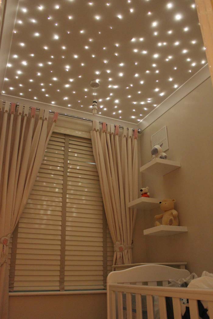 Stars in the Nursery #roomdecorationwithlights #decorhomeideas