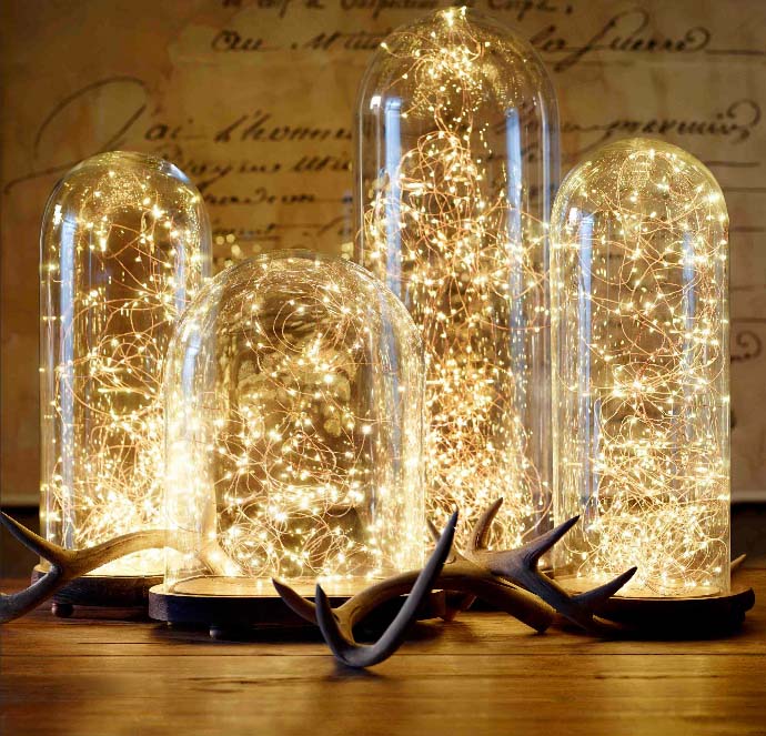 Tiny Bulbs Under the Glass: are Those Pixies? #roomdecorationwithlights #decorhomeideas