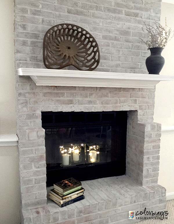 Traditional Meets Modern in this White Fireplace #fireplace #design #decorhomeideas