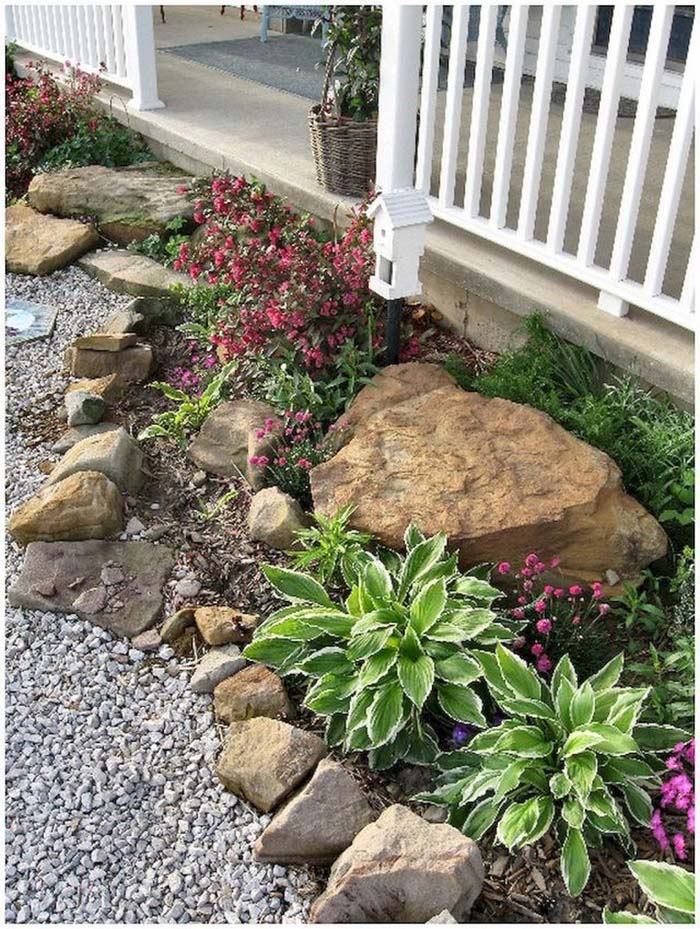 Use Hosta #smallcorner #rockgarden #decorhomeideas