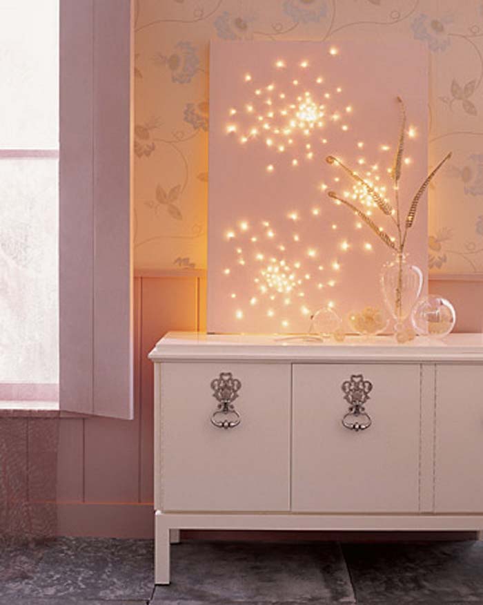 White on White Fireworks #roomdecorationwithlights #decorhomeideas