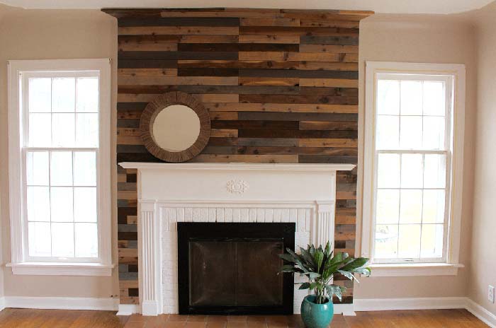 Wonderful Wall of Wood Fireplace Design #fireplace #design #decorhomeideas