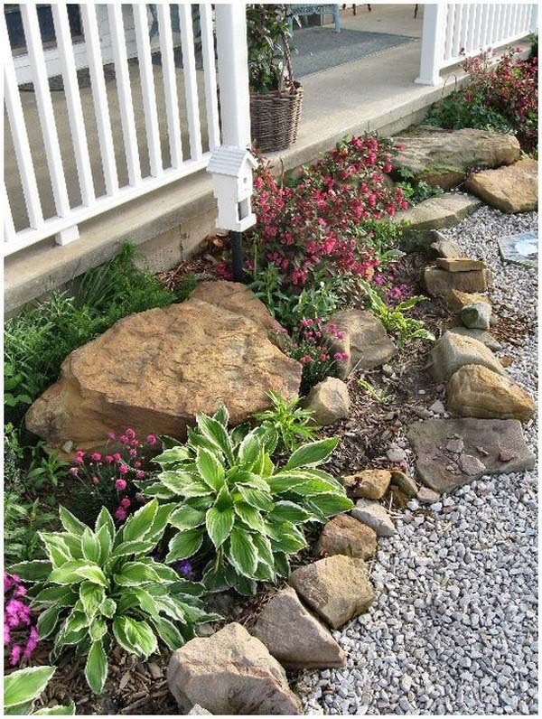 Work Around Large Rocks #smallcorner #rockgarden #decorhomeideas