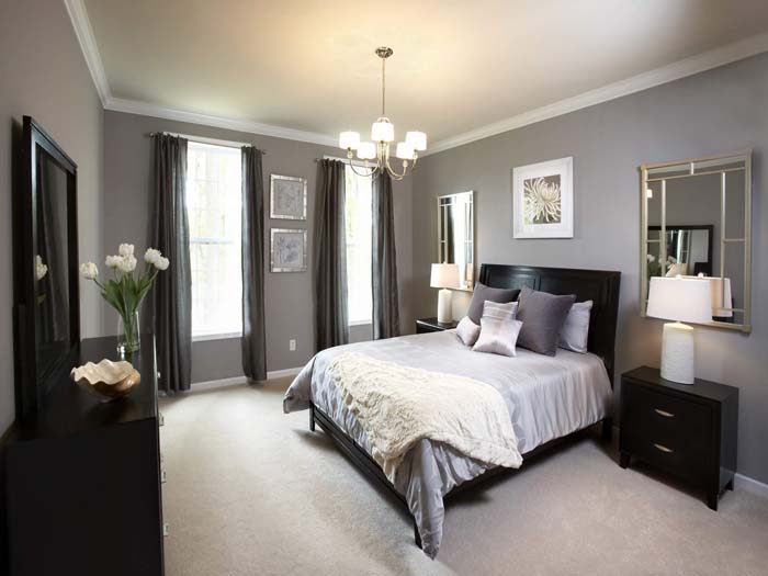A Crisp and Classy Design Bedroom with Clean Black and Cool Shades of Grey #greybedroom #decorhomeideas