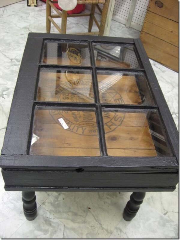 A Frame Is Repurposed As A Vitrine #oldwindows #repurpose #decorhomeideas