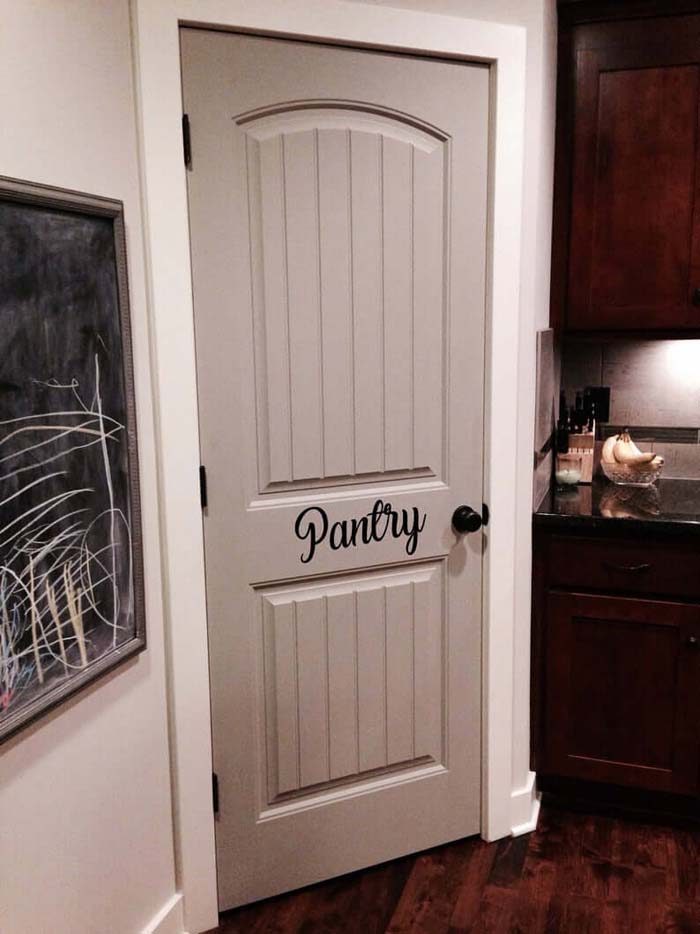Add Character and Let Everyone Know What's Behind the Door #pantrydoor #decorhomeideas