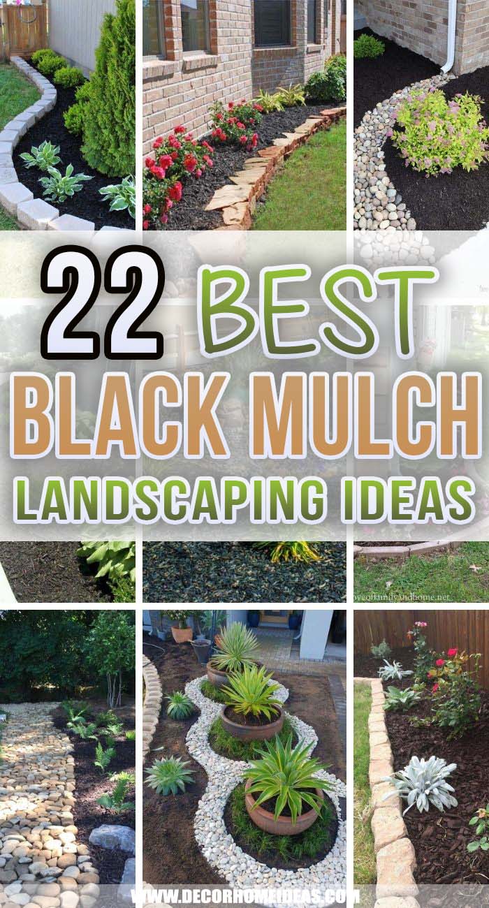 Best Black Mulch Landscaping Ideas. If you would like to add more interest and boost your curb appeal, take a look at these best black mulch landscaping ideas. #decorhomeideas