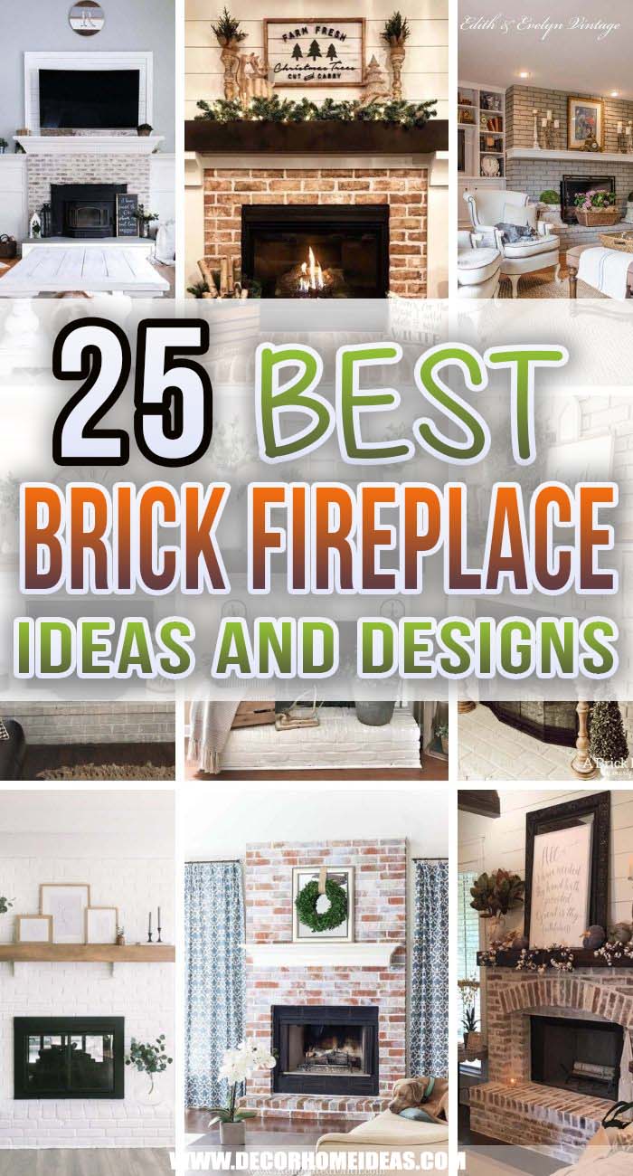 Best Brick Fireplace Ideas And Designs. Take a look at the best brick fireplace ideas and designs to inspire you. Choose the one that suits you best whether you are you're refinishing your existing brickwork or decorating your fireplace to fit your design style. #decorhomeideas