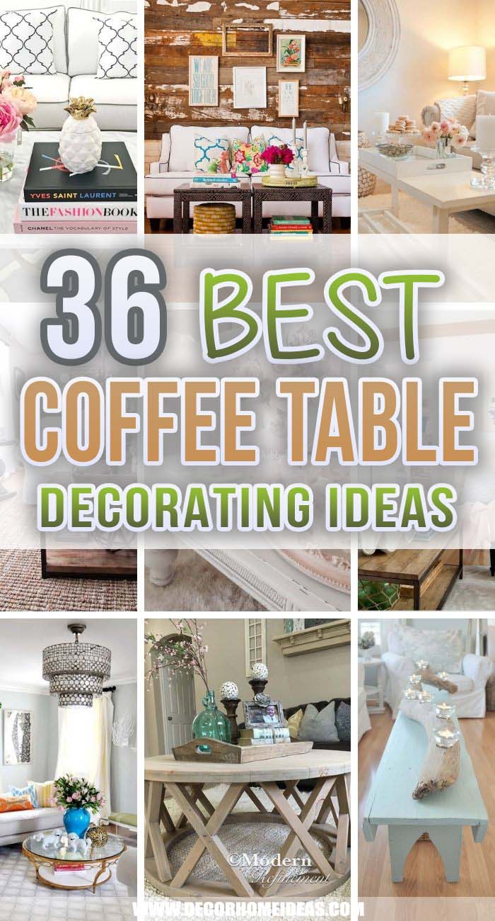 Best Coffee Table Decor Ideas. A beautiful coffee table decor could improve the overall appeal of your home and add more style. Coffee table decorations are an important part of the home decor. #decorhomeideas