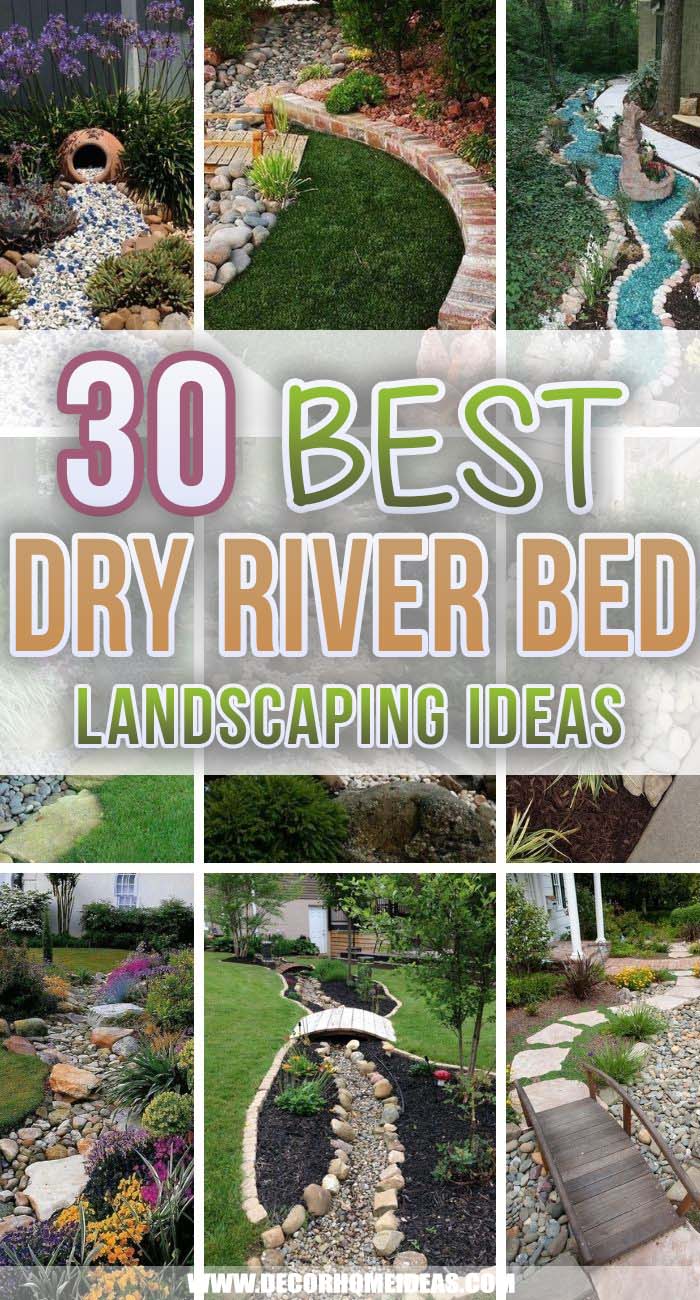 Best Dry River Bed Landscaping Ideas. Dry creek landscaping ideas will give you some ideas on budget-friendly landscaping as well as practical solutions to the drainage of rainwater. #decorhomeideas