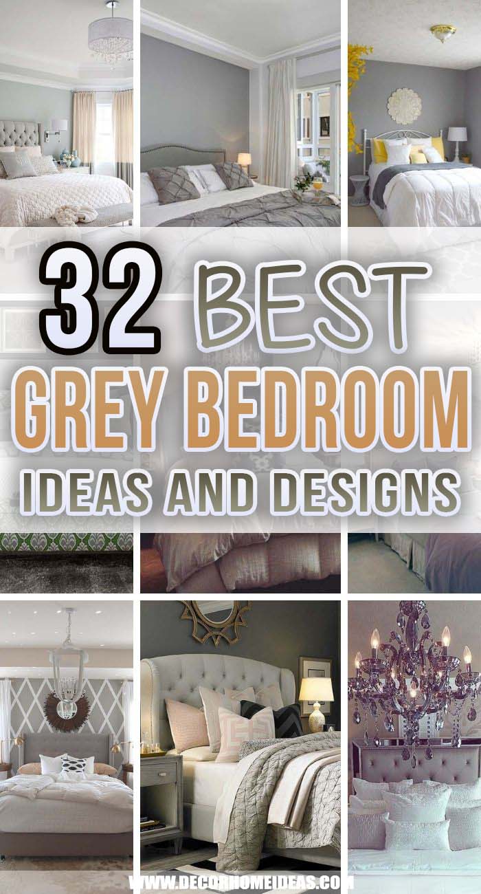 Best Grey Bedroom Ideas. Make your bedroom cozier with these grey bedroom ideas and designs. Combine neutral and pale colors with grey to create a comforting and relaxing atmosphere. #decorhomeideas