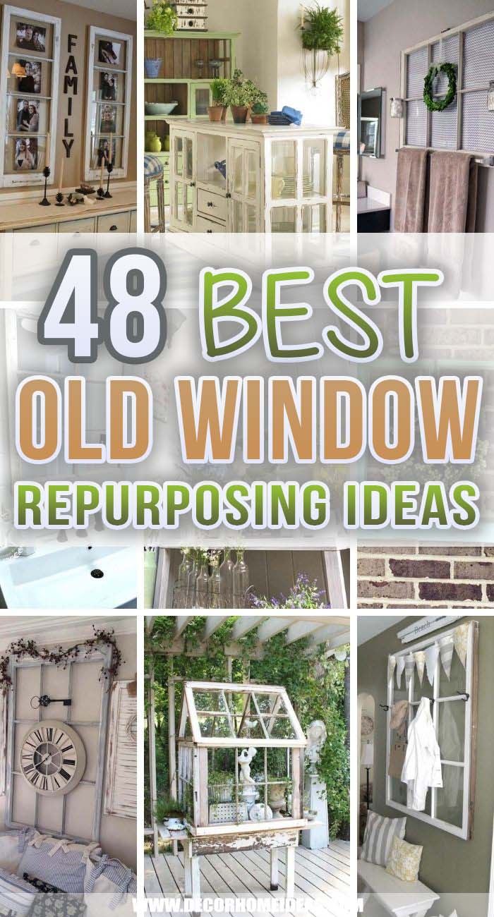 Best Old Window Ideas. These are the best old window ideas that you can find so get creative and repurpose an old window with these DIY home decor ideas. #decorhomeideas