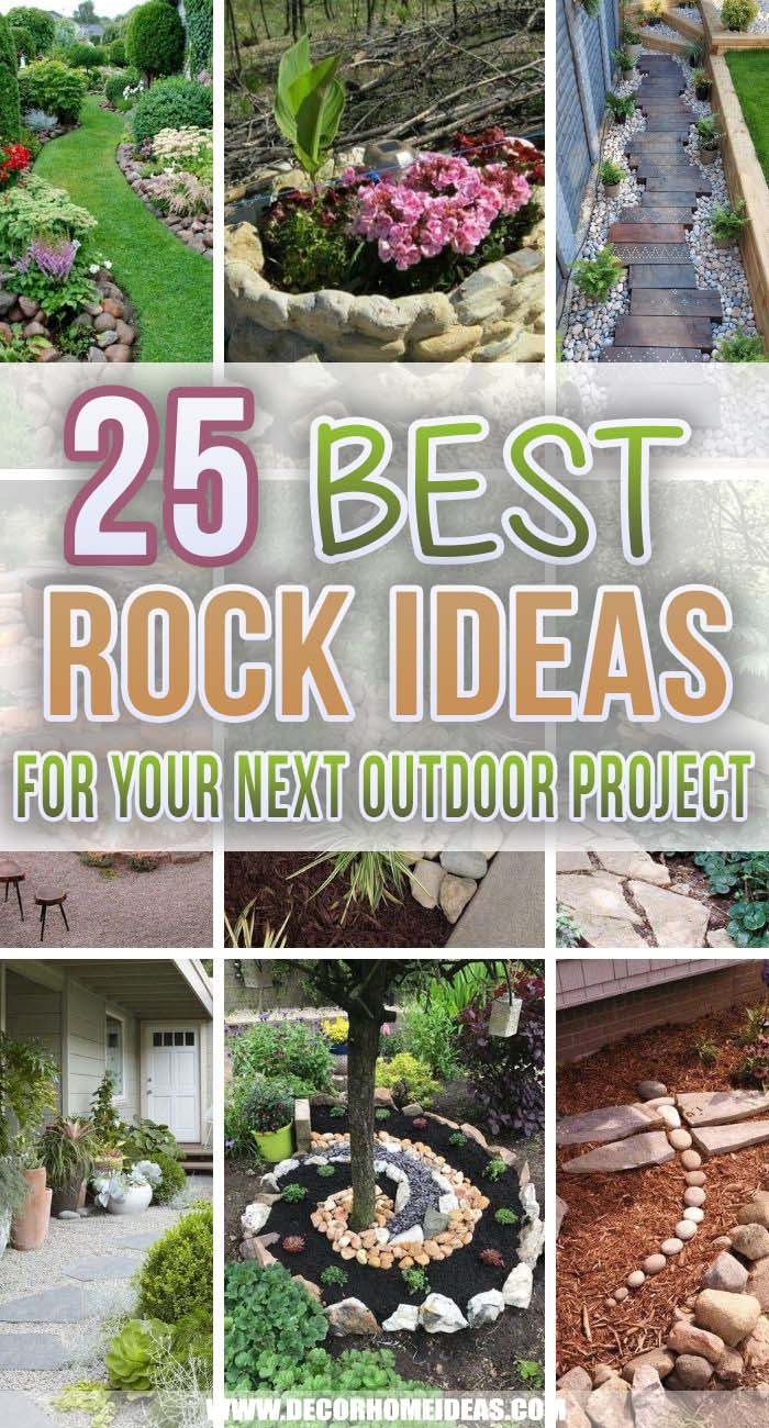 Best Rock Ideas For Your Next Outdoor Projects. Get inspired with these awesome rock ideas for your next outdoor project. Make your garden more appealing by adding some rocks and boulders. #decorhomeideas