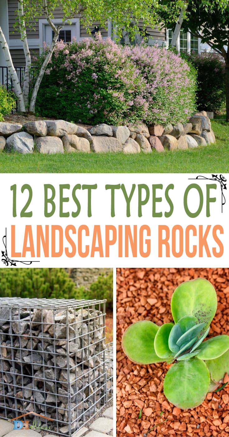 Best Types Of Landscaping Rocks. Easy to maintain and budget-friendly landscaping rocks will help you create the perfect landscape design around your home. #decorhomeideas