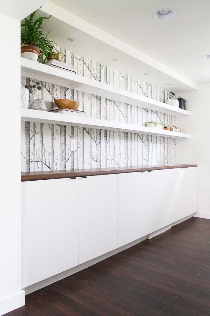 Bright and White Wall Storage #floatingshelf #organization #decorhomeideas