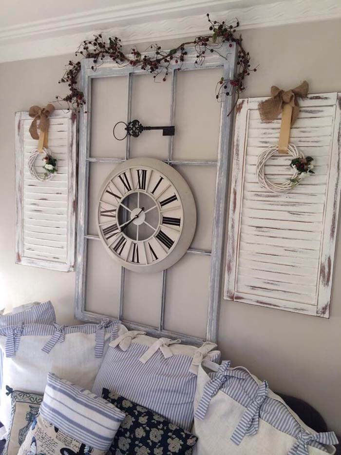 Center Stage For A Frame #oldwindows #repurpose #decorhomeideas