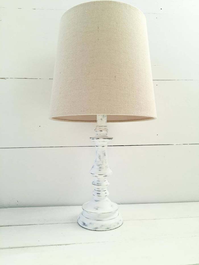 Classic Farmhouse Antique White Lamp #farmhouse #lighting #decorhomeideas