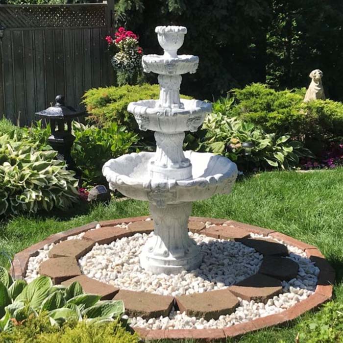 Concrete Lion Fountain #waterfountain #landscaping #decorhomeideas