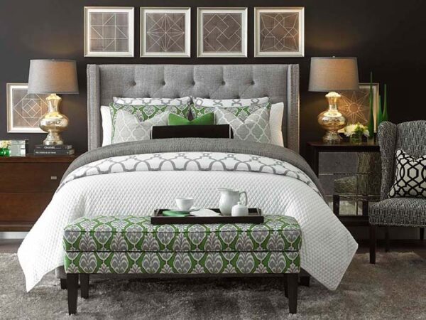 32 Cozy Grey Bedroom Ideas And Designs For 2025 Decor Home Ideas Contemporary Master Bedroom Remodel With Green Touches 600x450
