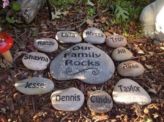 Family Rock Garden #rocks #garden #decorhomeideas
