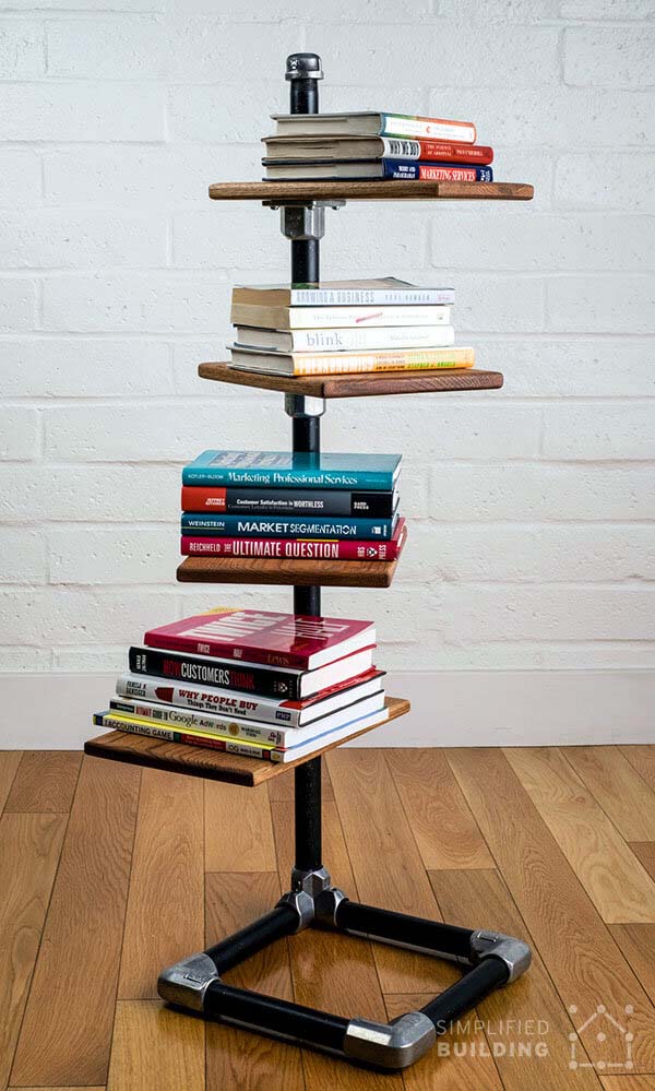 Free Standing DIY Gator Tube #diybookshelf #decorhomeideas