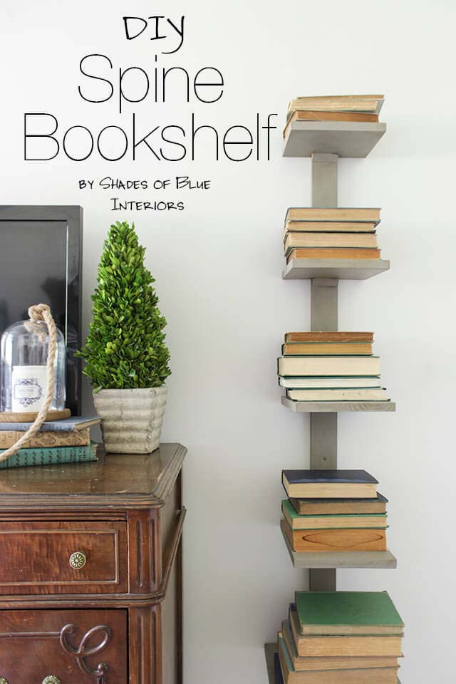 Horizontal Stacking and Space Saving Solution #diybookshelf #decorhomeideas