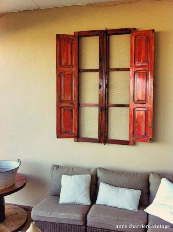 Inspiring Indoors Decorative Spanish Window #oldwindows #repurpose #decorhomeideas