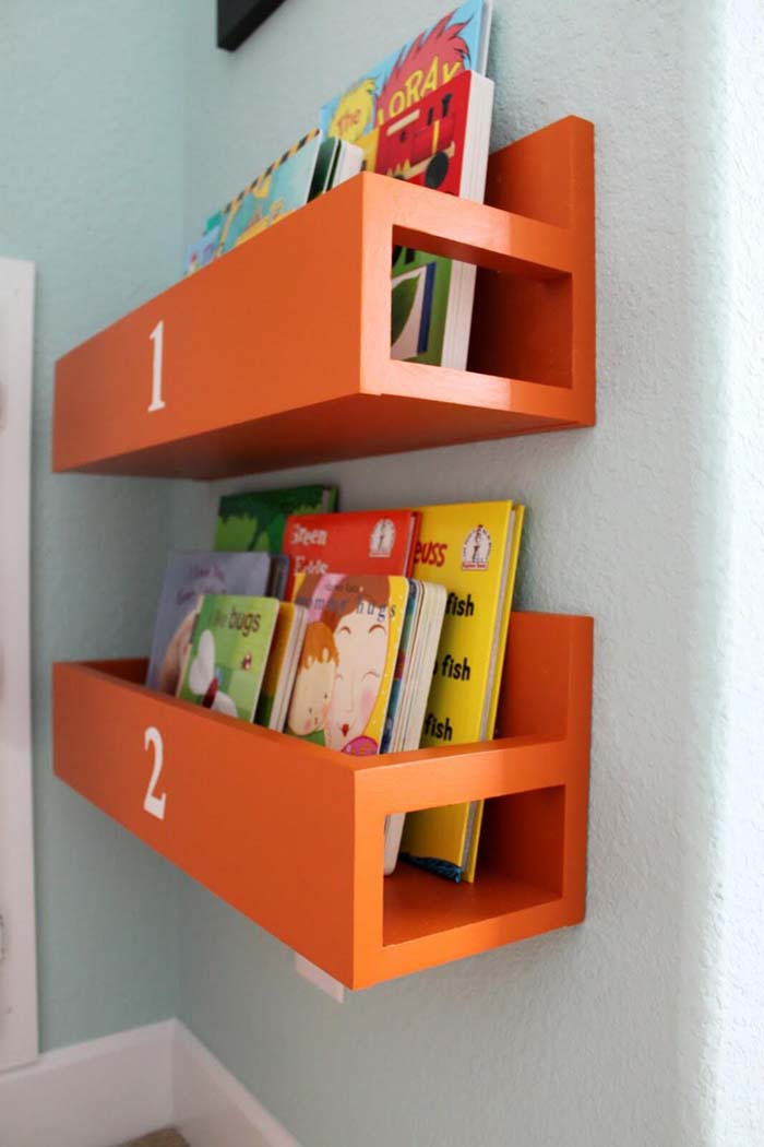 Kiddies Korner Library Storage #floatingshelf #organization #decorhomeideas