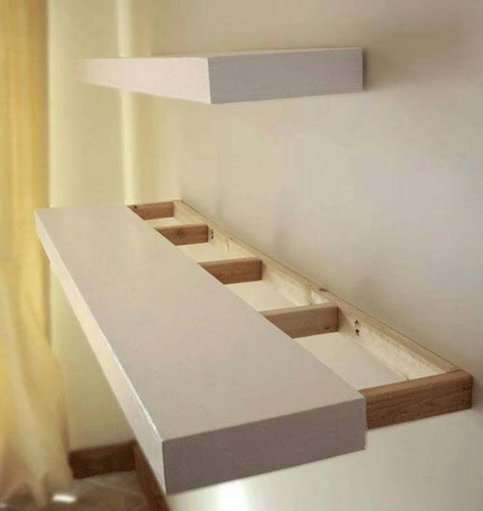 Light Wight White Floating Shelves #floatingshelf #organization #decorhomeideas