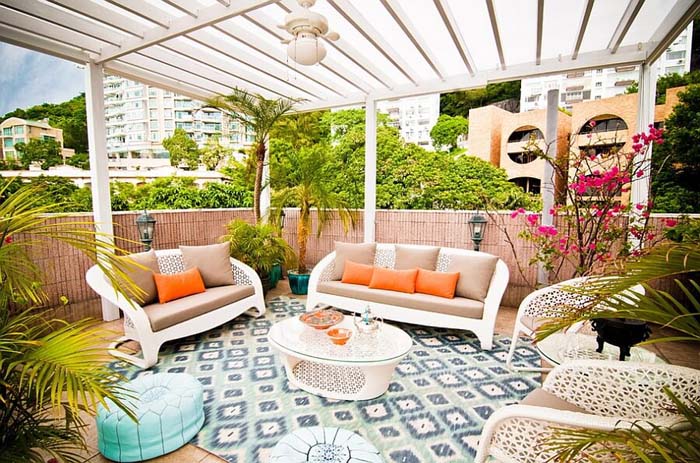 Moroccan Rooftop #coveredpatio #pergola #decorhomeideas