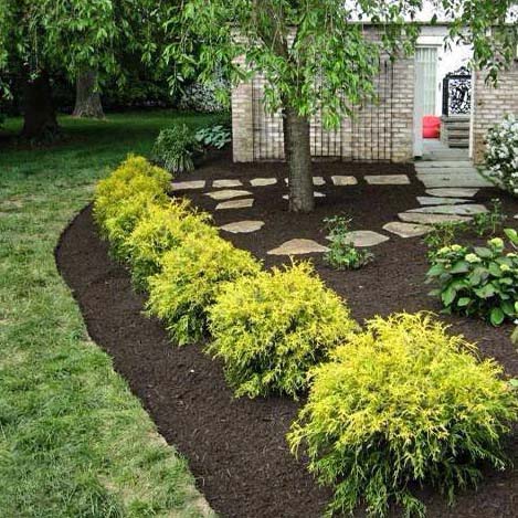Mulch Is an Affordable Alternative to Gravel #blackmulch #landscaping #decorhomeideas
