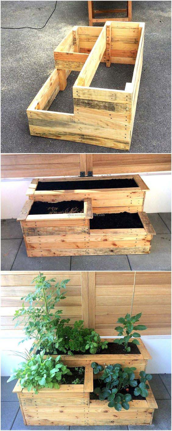 Multi-Level Raised Garden Bed #decorhomeideas