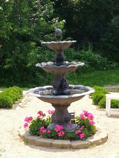 Pinecone Fountain #waterfountain #landscaping #decorhomeideas