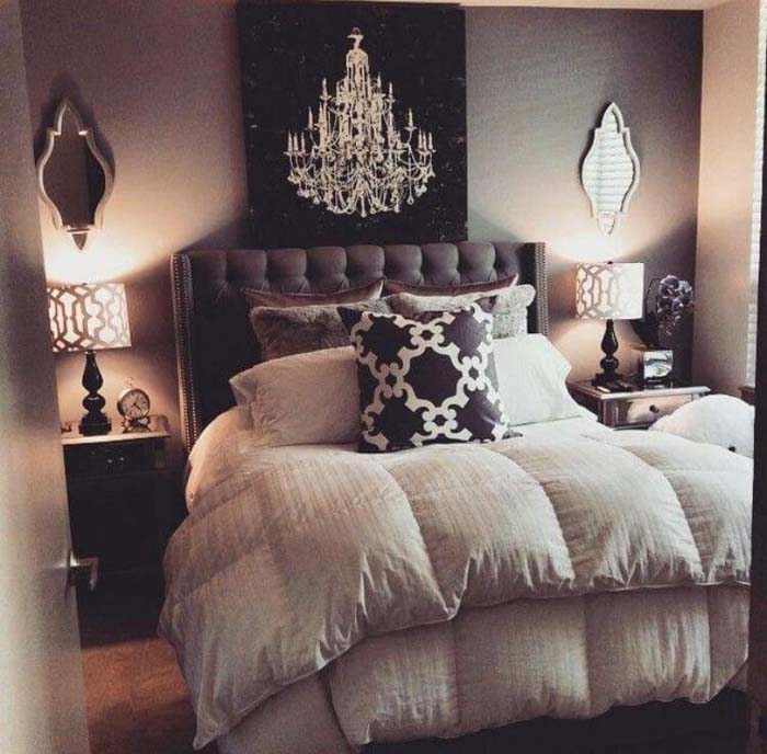 Plush Bed Decorations Enhance this Warm Grey Bedroom Ideas #greybedroom #decorhomeideas