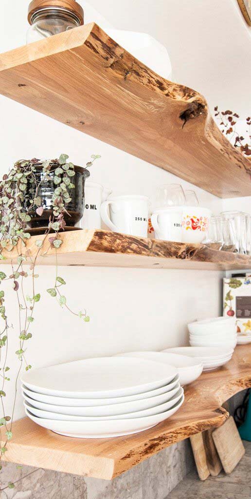 Straight From the Woods #floatingshelf #organization #decorhomeideas