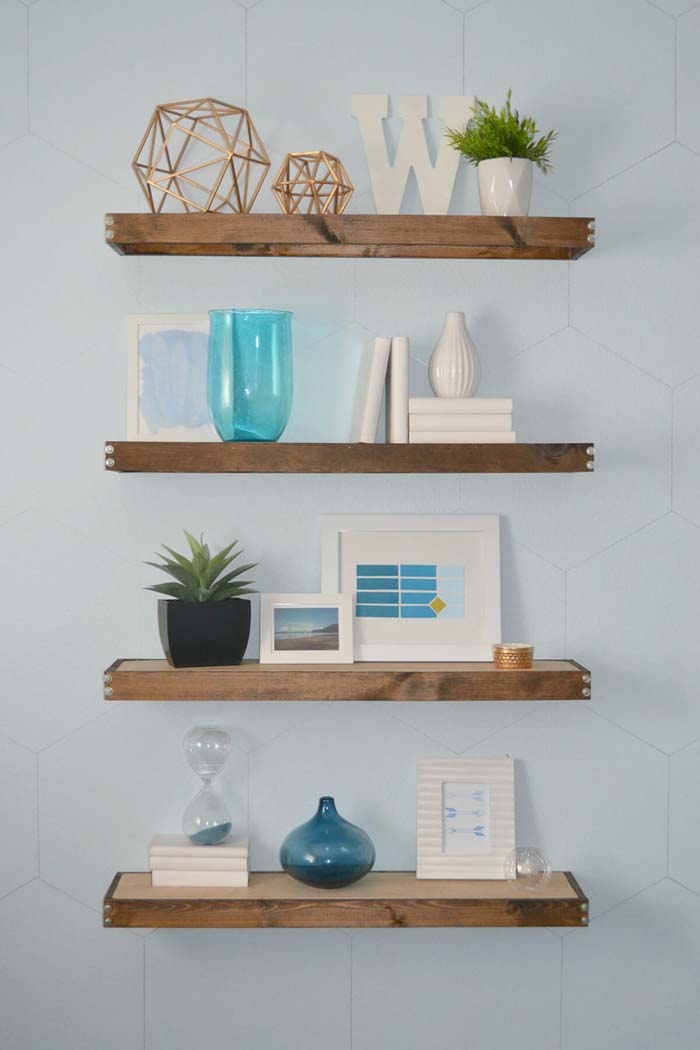 Two-Toned and Clean Cut #floatingshelf #organization #decorhomeideas