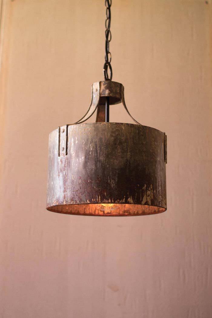 Vintage Cylinder Hanging Pendant Light #farmhouse #lighting #decorhomeideas