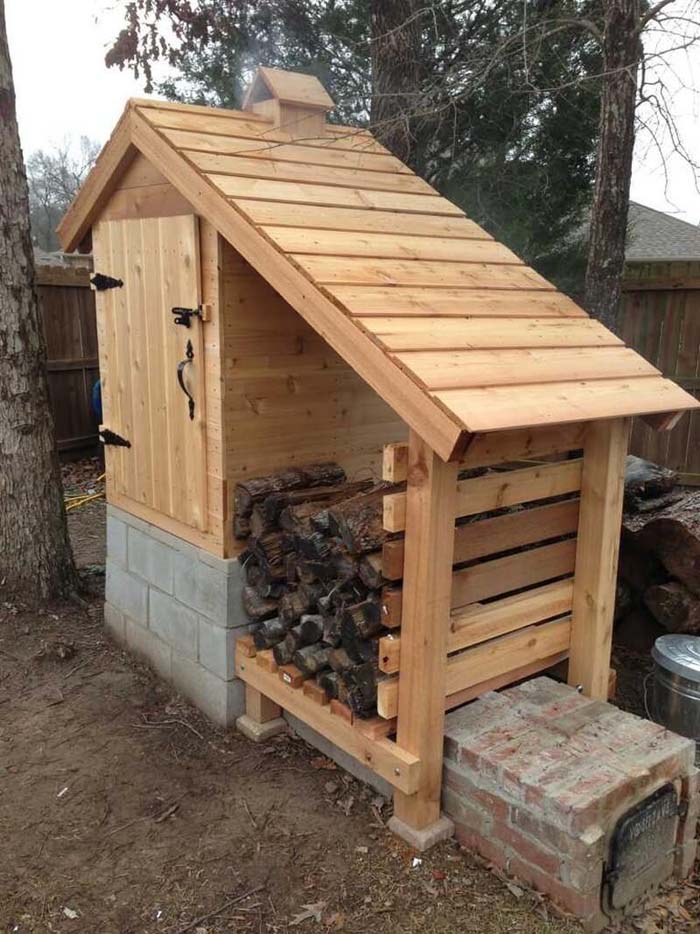 A Wooden Storage Shed Setting on Bricks #decorhomeideas