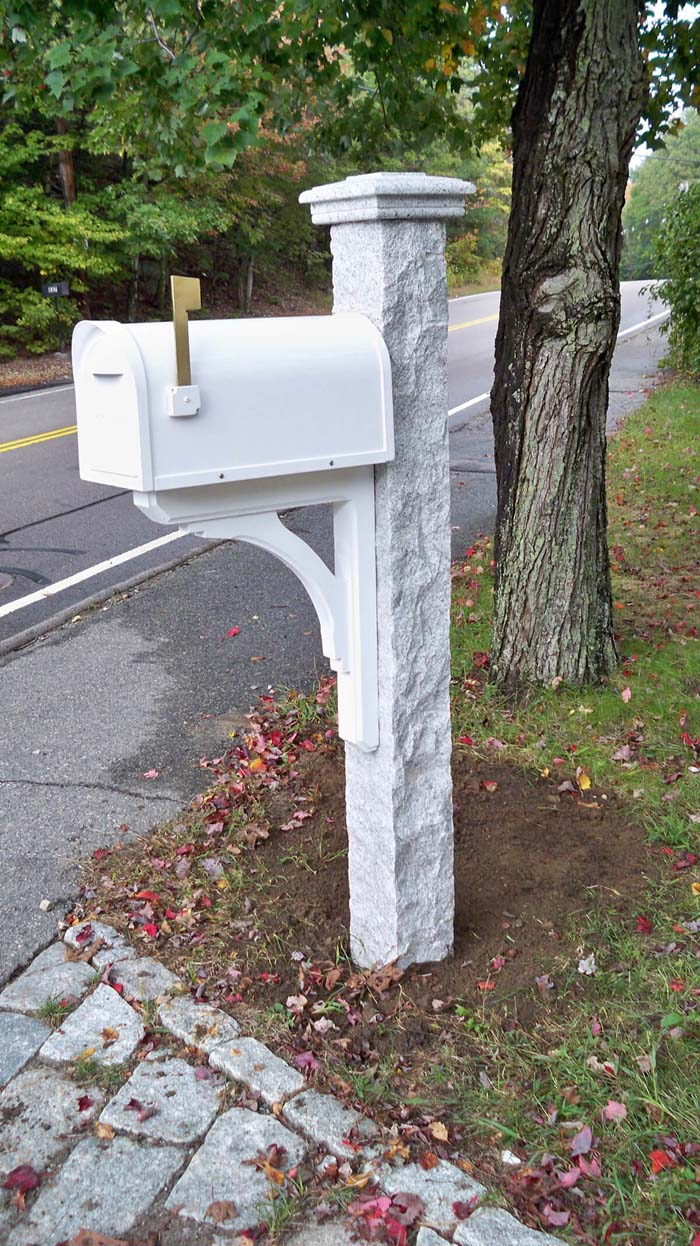 All White with a Granite Post #decorhomeideas