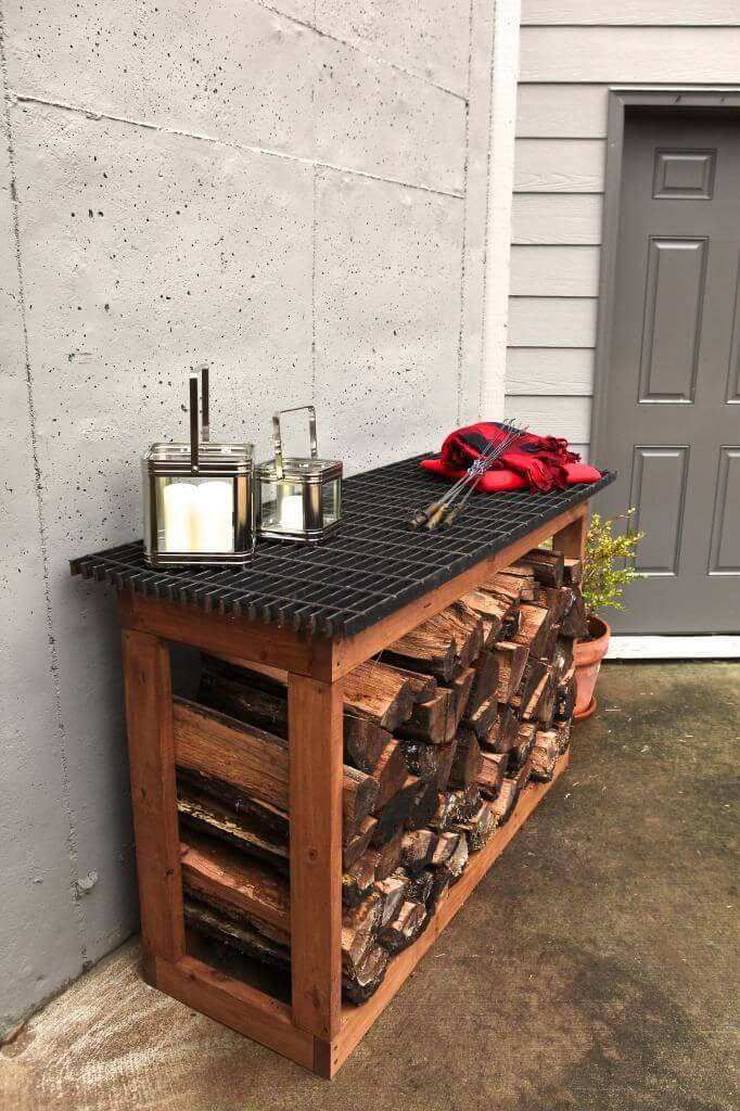 An Outdoor Counter with Storage Space #decorhomeideas