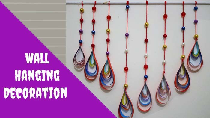 Bead and String Wall Hanging #decorhomeideas
