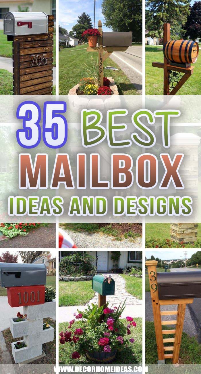 Best Mailbox Ideas And Designs. Give your mailbox a makeover with these amazing mailbox ideas that will instantly boost your curb appeal.  #decorhomeideas