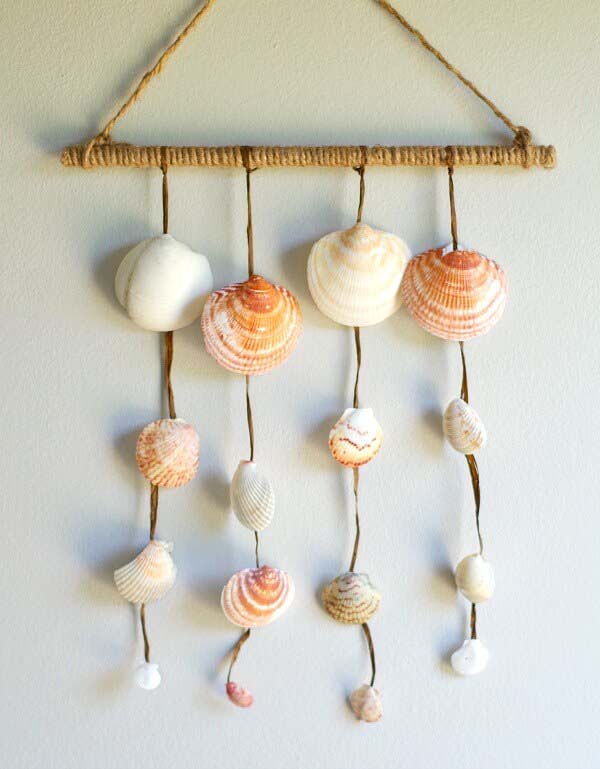 Clam Seashell Mini Wall Hanging #decorhomeideas
