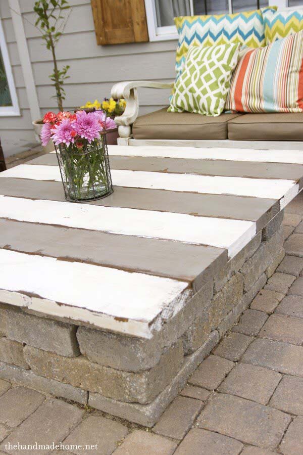 Coffee Table and Fire Pit Cover #decorhomeideas