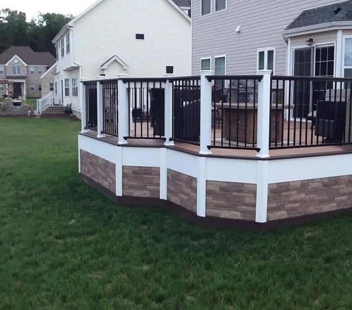 Stone Deck Skirting Complements Many Styles